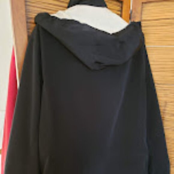 Liz Claiborne Andrea Cool Weather Jacket Blk & Tan w/Removeable Hood Size: XL - Picture 3 of 9